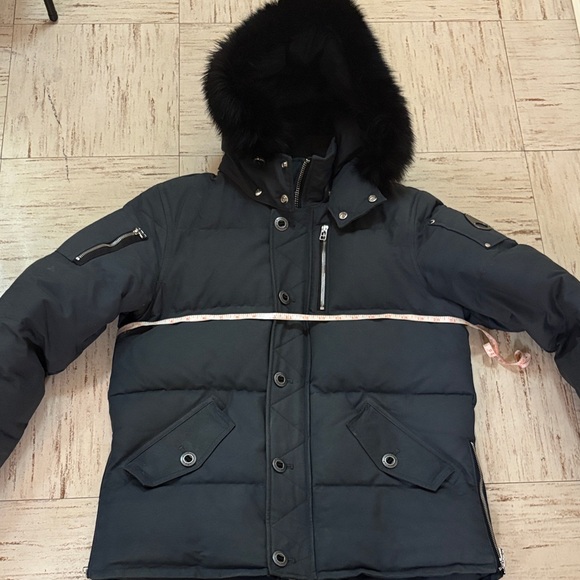 MOOSE KNUCKLES Original Shearling Men's Black Puffer Jacket with Fur Hood Size M - Picture 16 of 16